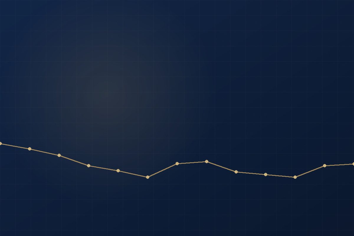 Linea di crescita su sfondo notturno
